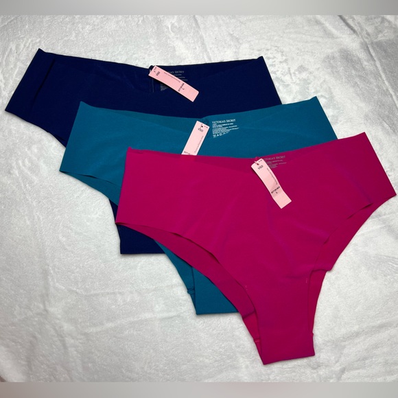3 Pack of Victoria’s Secret No-Show Laser-Cut Cheeky Panties Size Large - Picture 1 of 3